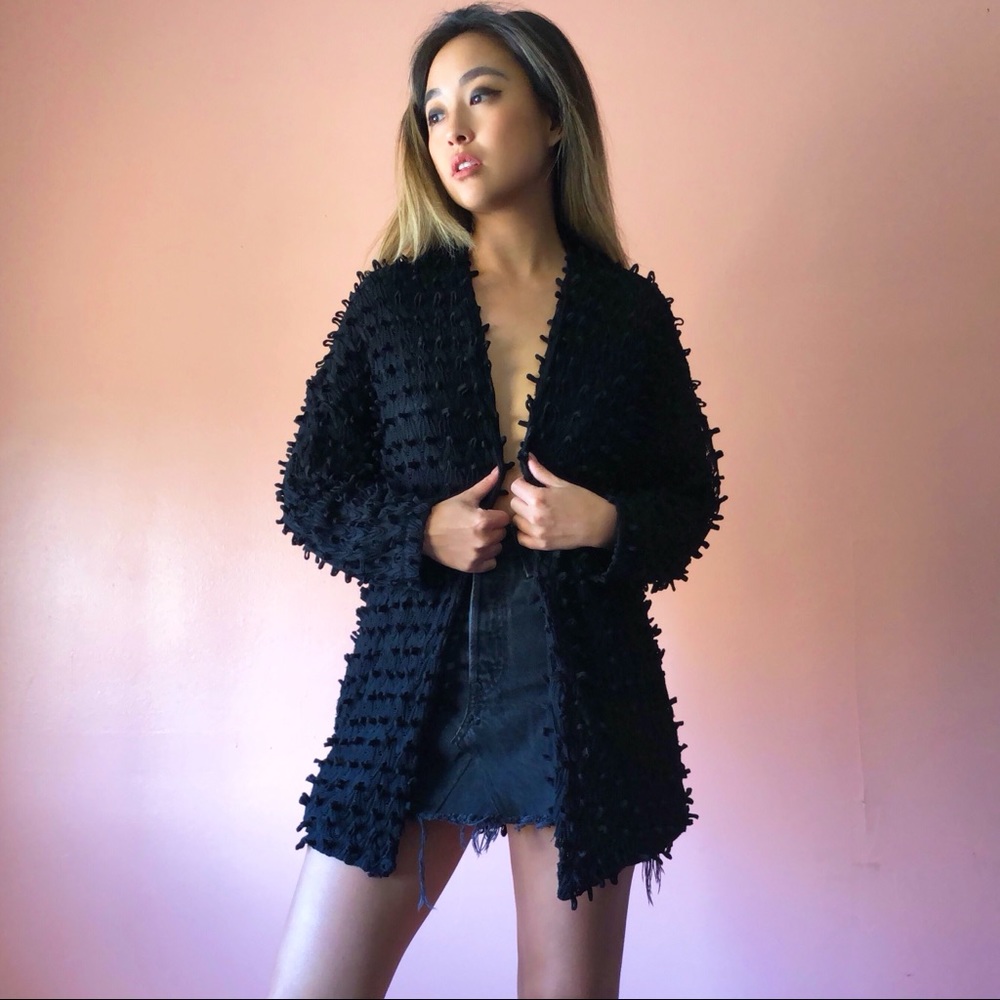 H&M Textured Loop Crochet Cardigan Jacket